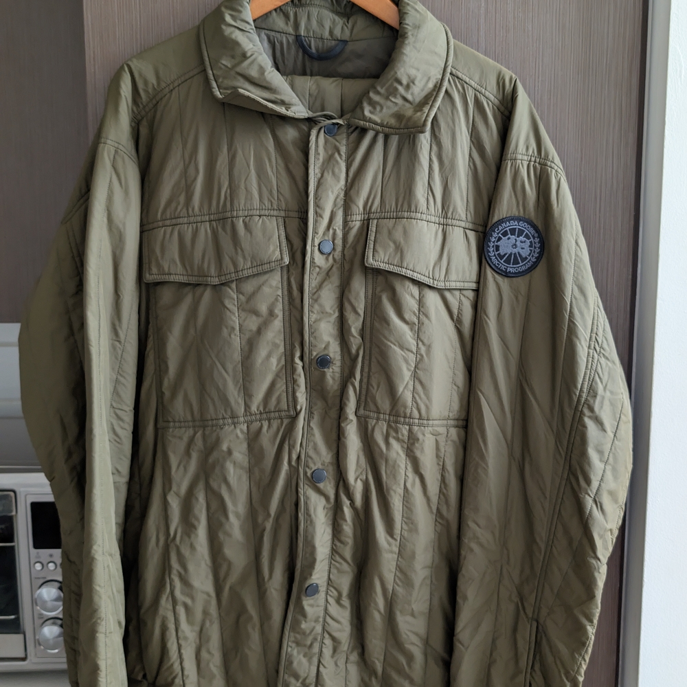 Men's Quilted Jacket in Olive Green